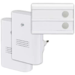 2 Familien Funkklingel Inklusive 2 Stück EMPFÄNGER HX Plugin Steckdose