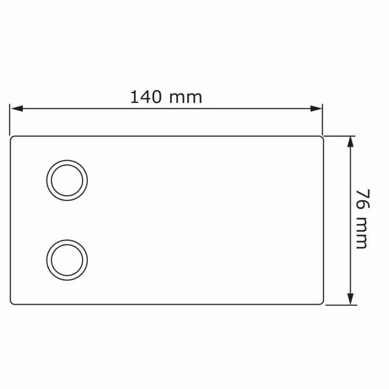 2 Familien Klingeltaster Oblo For Two Grau Metallic RAL 9007 – Bild 2