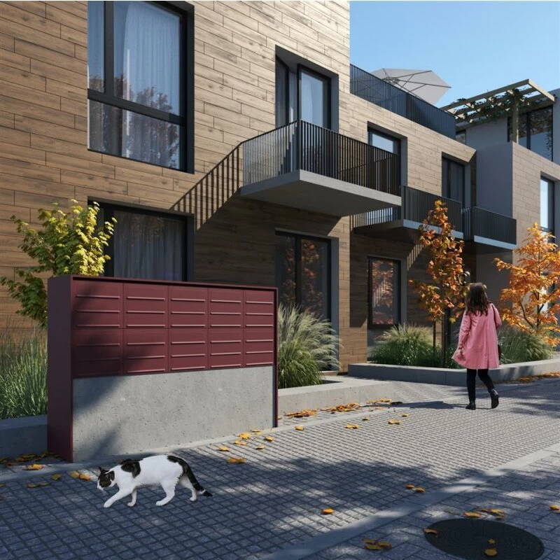 3-Fach Briefkasten Wandbriefkasten Comic Rost RAL 8001 – Bild 6