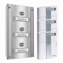 3 Parteien Funk Aufputz Türklingel 145x260mm Mit AP-Kasten