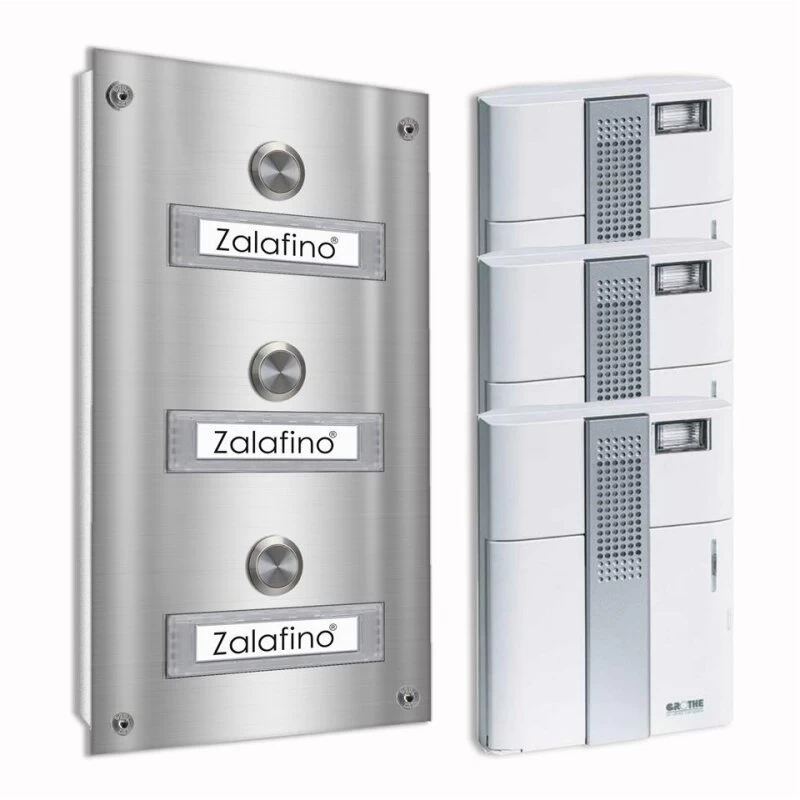 3 Parteien Funk Aufputz Türklingel 145x260mm Mit AP-Kasten