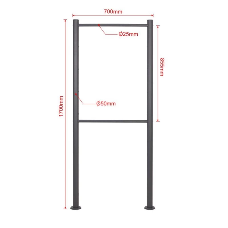 4 Fach Standbriefkasten Briefkastenanlage Anthrazit Grau RAL 7016 V1 – Bild 11