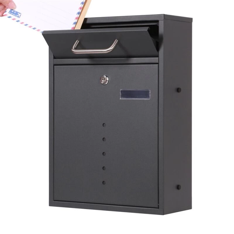 4 Fach Standbriefkasten Briefkastenanlage Anthrazit Grau RAL 7016 V1 – Bild 4