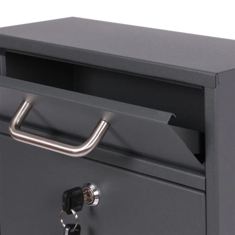 4 Fach Standbriefkasten Briefkastenanlage Anthrazit Grau RAL 7016 V1 – Bild 5