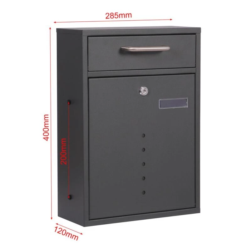 4 Fach Standbriefkasten Briefkastenanlage Anthrazit Grau RAL 7016 V1 – Bild 7