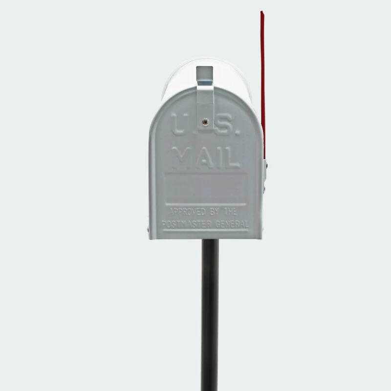 Amerikanischer Briefkasten US Mailbox WEIß Mit STANDFUß – Bild 2
