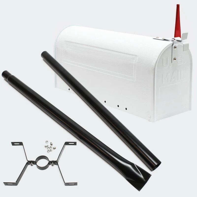 Amerikanischer Briefkasten US Mailbox WEIß Mit STANDFUß – Bild 3