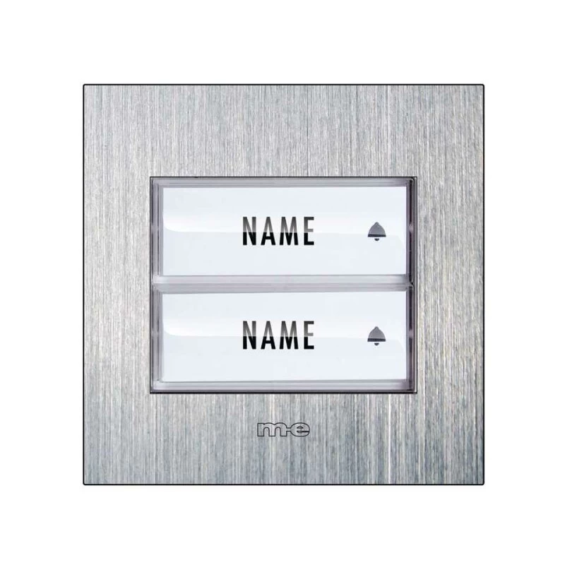 Aufputz Edelstahl Klingeltaster, Beleuchtet 1, 2-Familien – Bild 3