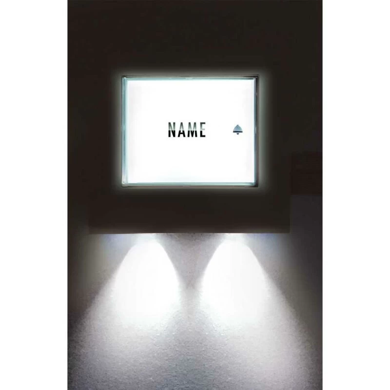 Aufputz Edelstahl Klingeltaster, Beleuchtet 1, 2-Familien – Bild 4