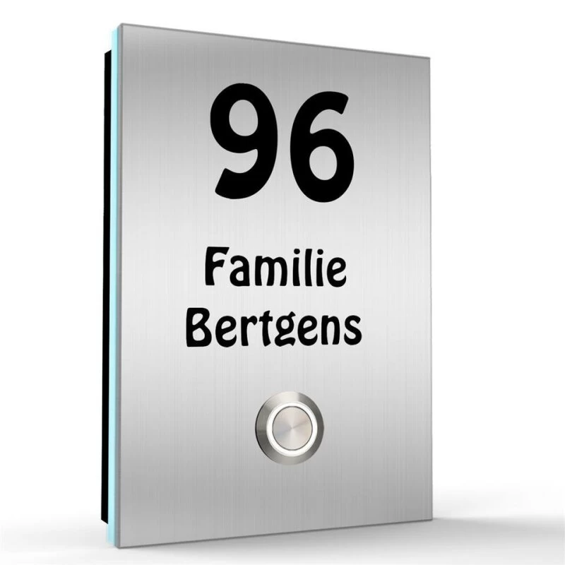 Aufputz Edelstahl Türklingel 110x160mm Superflach Ivo