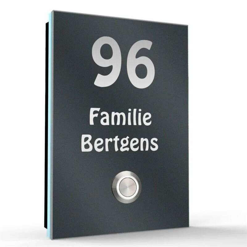 Aufputz Edelstahl Türklingel 110x160mm Superflach Ivo – Bild 2