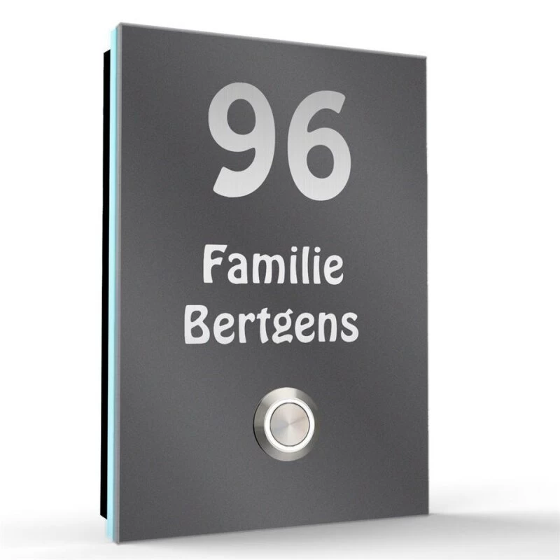 Aufputz Edelstahl Türklingel 110x160mm Superflach Ivo – Bild 4