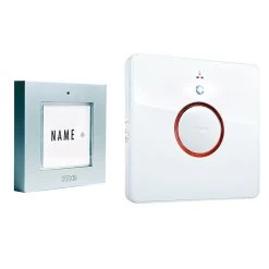 Aufputz Funk-Türglockenset Für 1 Familienhaus Sender In Farbe Silber