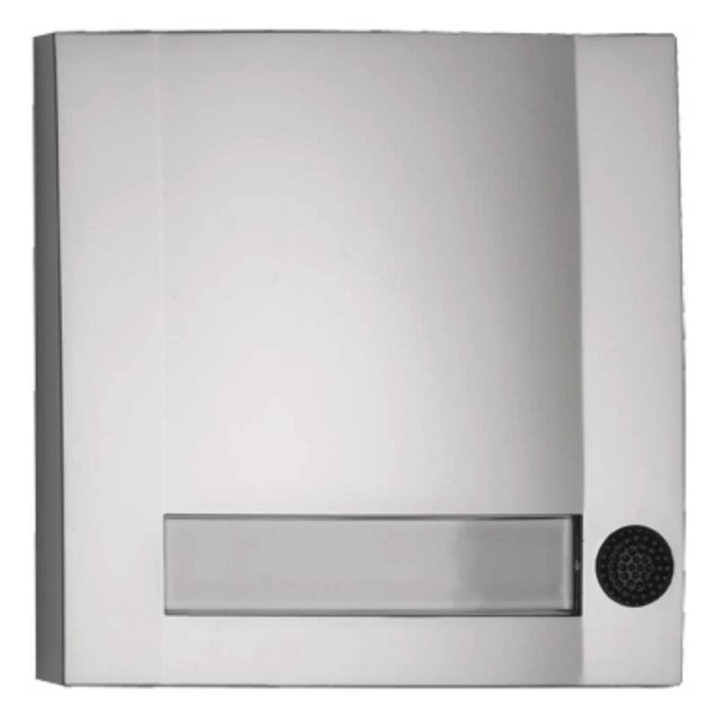 Aufputz Kunststoff Klingeltaster 1fach Silber Matt/schwarz (RAL 9005)