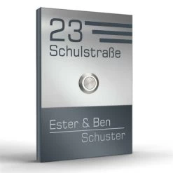 Aufputz Türklingel Edelstahl 110x160mm In Farbtönen Saturn6