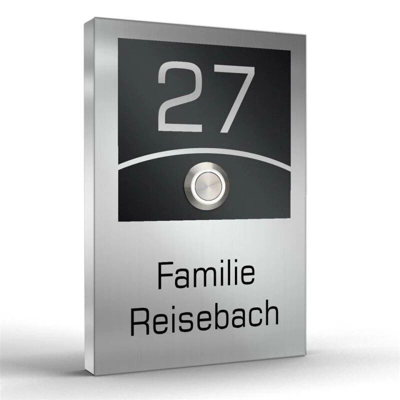 Aufputz Türklingel Edelstahl 110x160mm In Farbvarianten Model Ben – Bild 2