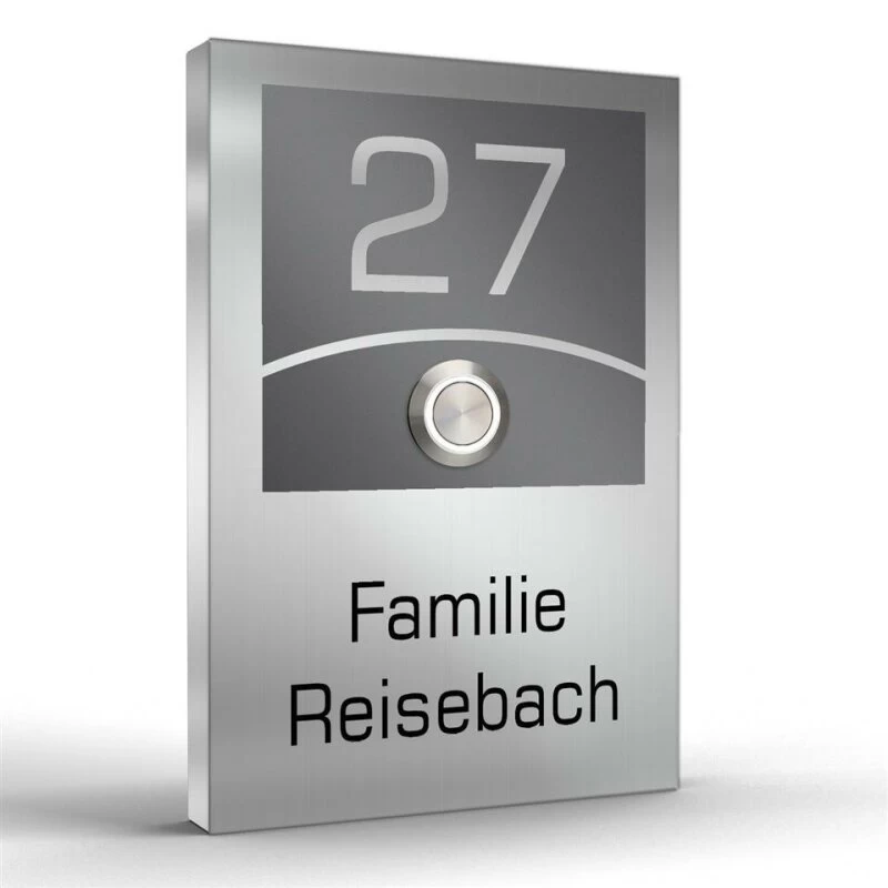 Aufputz Türklingel Edelstahl 110x160mm In Farbvarianten Model Ben – Bild 3