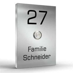 Aufputz Türklingel Edelstahl 110x160mm Martina