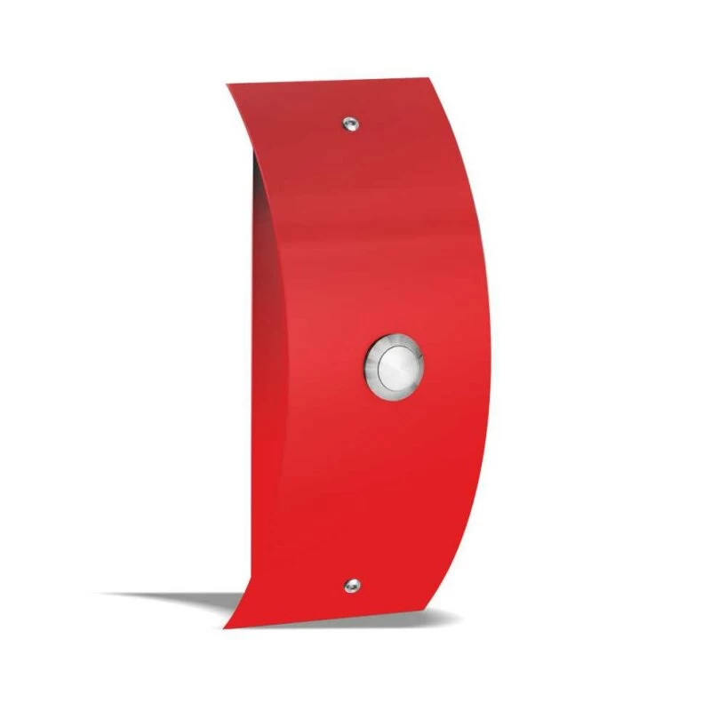 Aufputz Türklingel Edelstahl 75x180x45mm Little Baltimore RAL 3000 Feuerrot