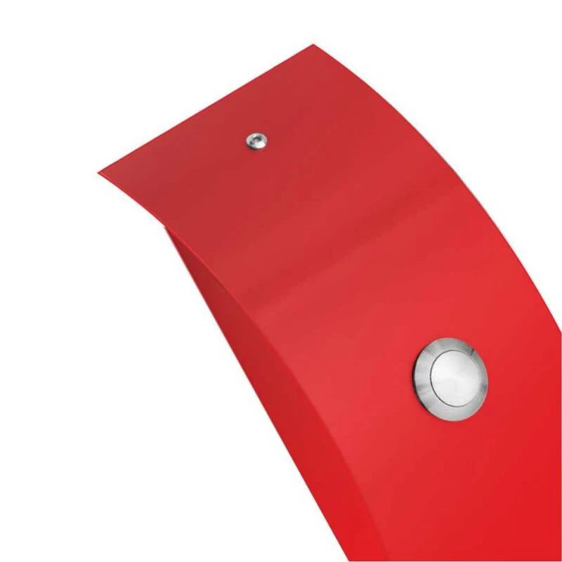 Aufputz Türklingel Edelstahl 75x180x45mm Little Baltimore RAL 3000 Feuerrot – Bild 2
