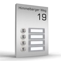 Aufputz Türklingel Vierfamilienhaus TERRA FOUR In 4 Farben