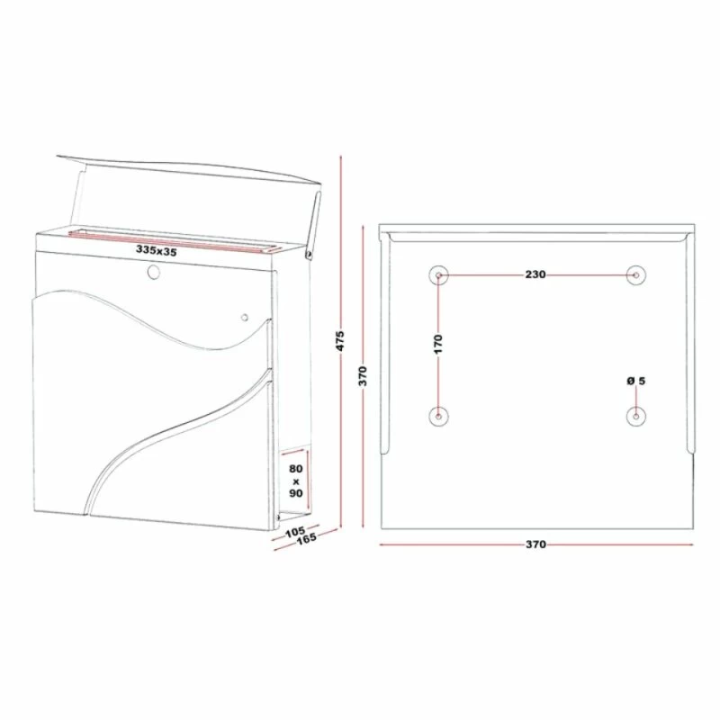 Briefkasten ANTHRAZIT Wandbriefkasten Postkasten Salzgitter – Bild 7