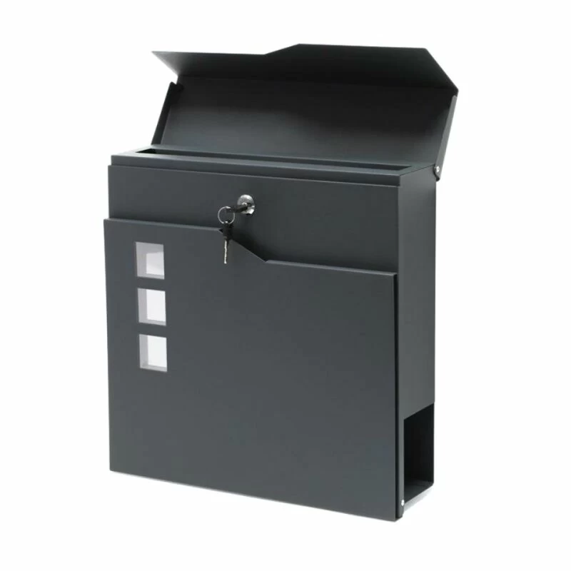 Briefkasten ANTHRAZIT Wandbriefkasten Postkasten Trier VA – Bild 2