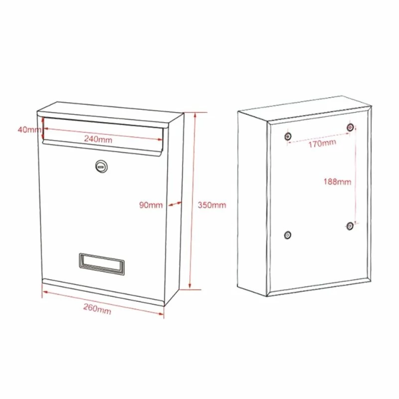 Briefkasten ANTHRAZIT Wandbriefkasten Postkasten Wuppertal – Bild 7