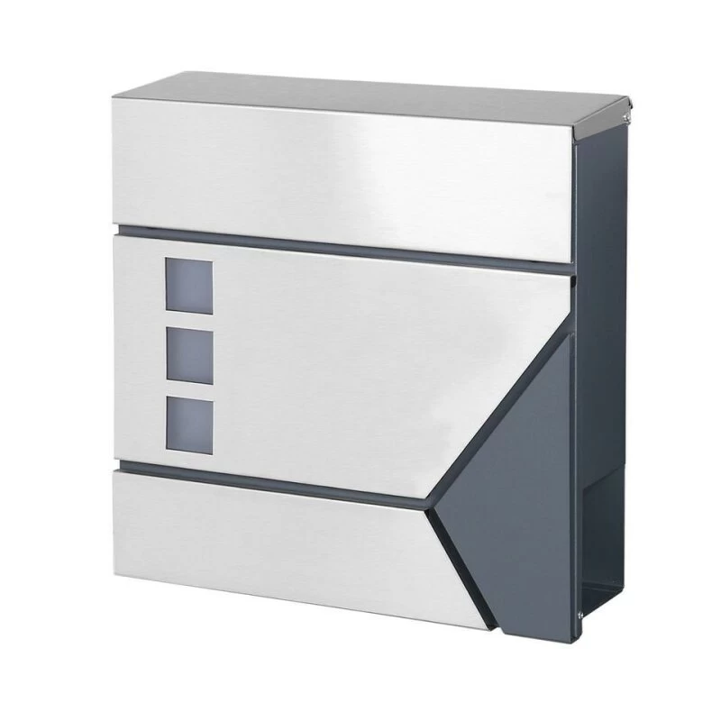 Briefkasten ANTHRAZIT Wandbriefkasten Postkasten Zeitungsfach Steelys11 – Bild 3