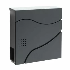 Briefkasten ANTHRAZIT Zeitungsfach Wandbriefkasten Postkasten Jena