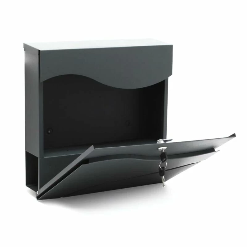 Briefkasten ANTHRAZIT Zeitungsfach Wandbriefkasten Postkasten Jena – Bild 3