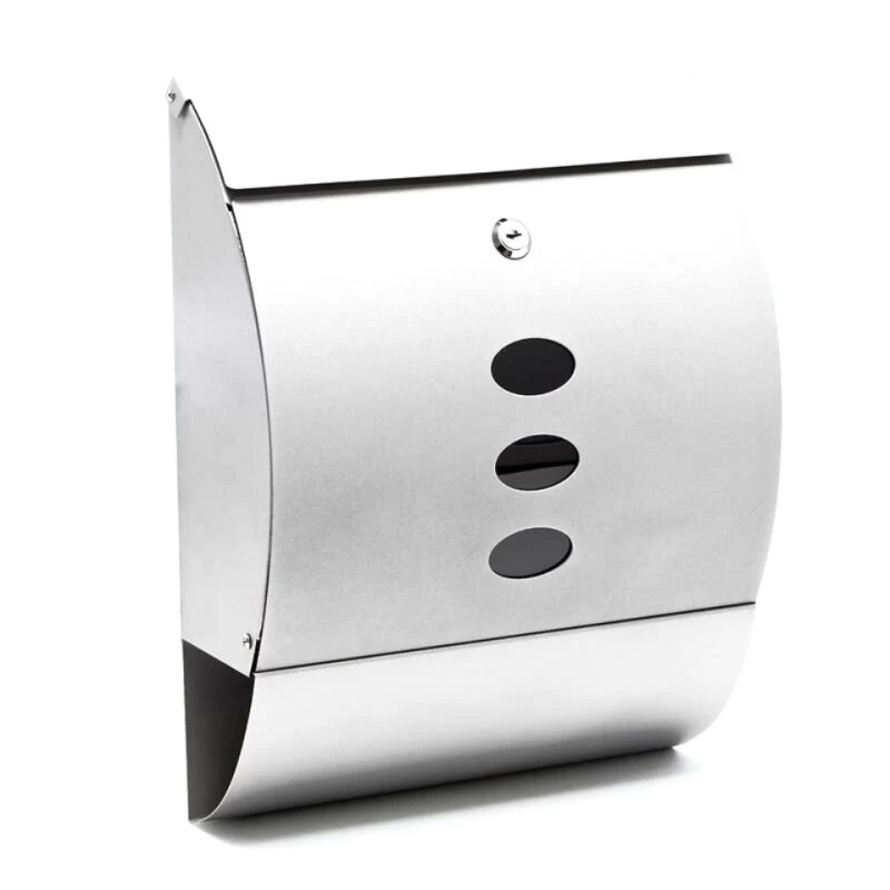 Briefkasten Design SILBER Wandbriefkasten Postkasten Marienburg