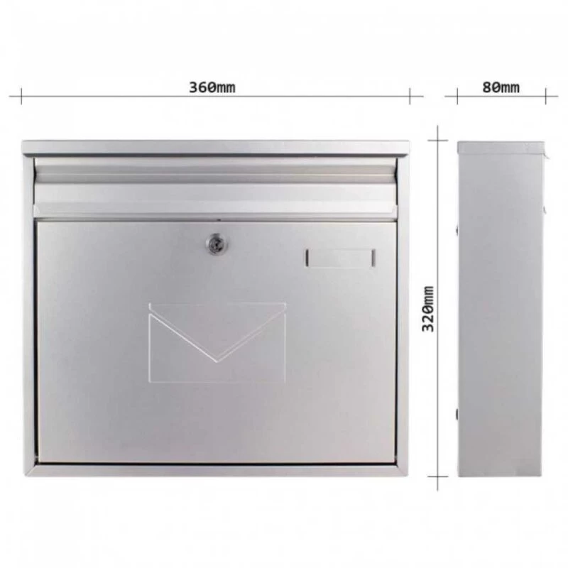 Briefkasten Mailbox Teramo Silber – Bild 3