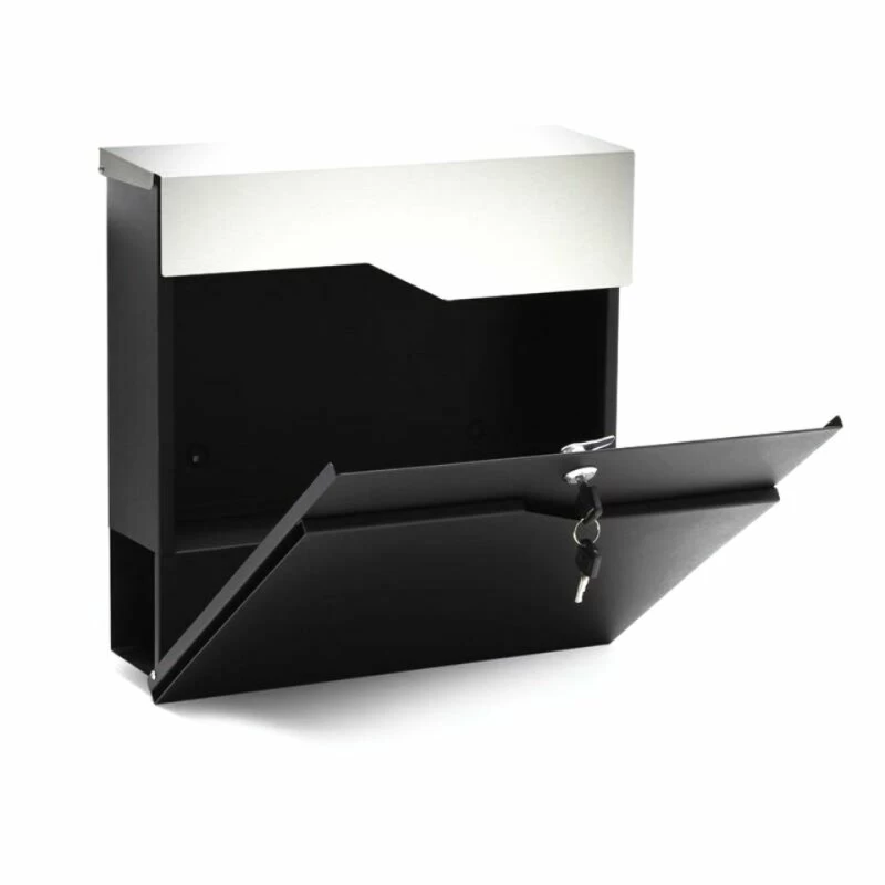 Briefkasten SCHWARZ Mit Beschriftung Wandbriefkasten Postkasten Landshut – Bild 3