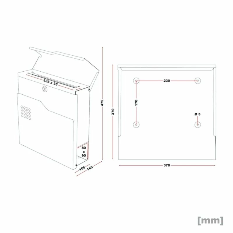 Briefkasten SCHWARZ Mit Beschriftung Wandbriefkasten Postkasten Landshut – Bild 7