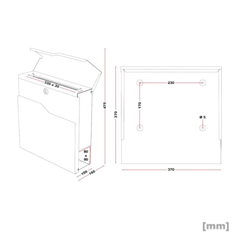 Briefkasten Schwarz Mit Lasercut Frontblende Beschriftung Postkasten Jonny – Bild 5