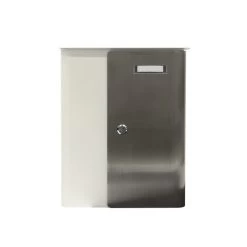 Briefkasten Splashy Weiß Edelstahl