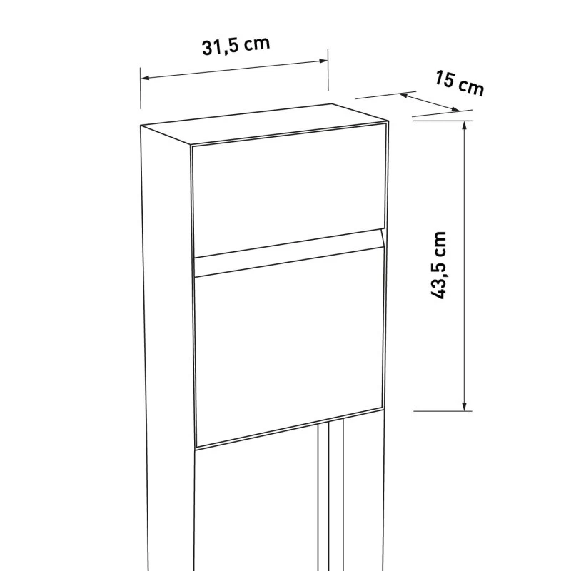 Briefkasten Standbriefkasten Lee Anthrazit RAL 7016 – Bild 4