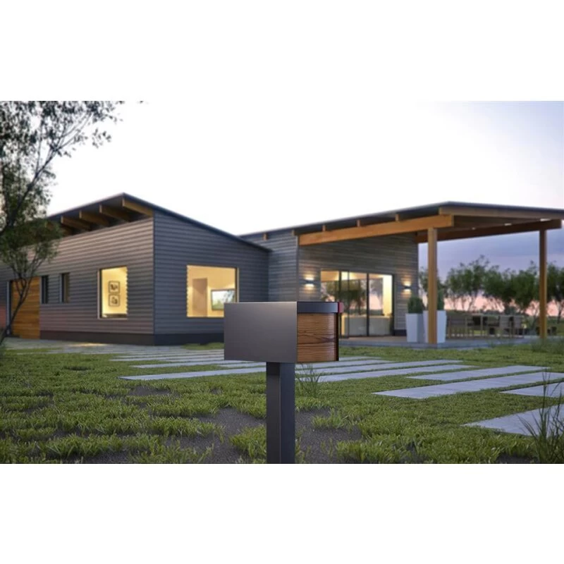 Briefkasten Standbriefkasten Square Weiß RAL 9016 Mit HPL-Front – Bild 11