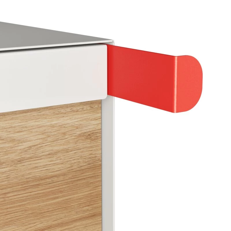 Briefkasten Standbriefkasten Square Weiß RAL 9016 Mit HPL-Front – Bild 5