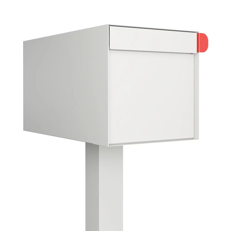 Briefkasten Standbriefkasten Square Weiß RAL 9016