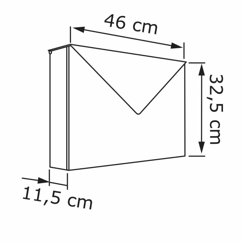 Briefkasten Wandbriefkasten Blitz Schwarz RAL 9005 Mit Edelstahlklappe – Bild 5