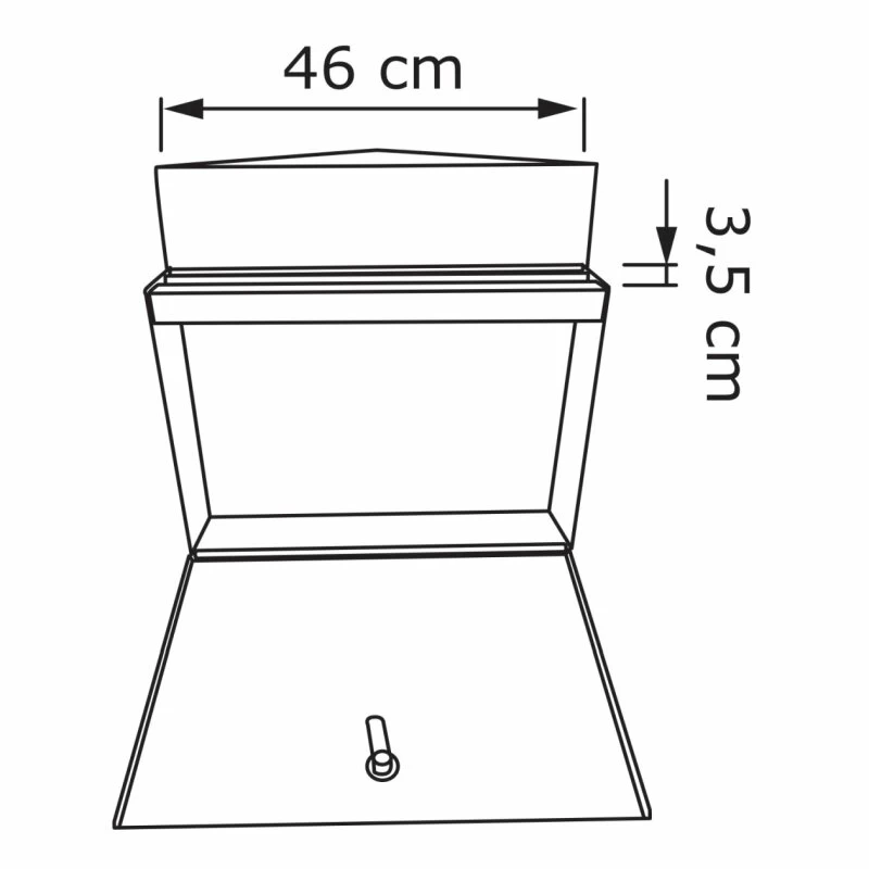 Briefkasten Wandbriefkasten Blitz Schwarz RAL 9005 Mit Edelstahlklappe – Bild 6