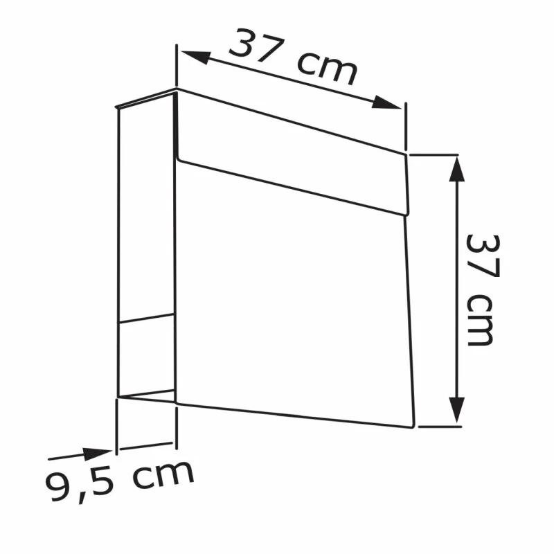 Briefkasten Wandbriefkasten Elegance Pro White Rost RAL 8001 Mit Weißer Acrylplatte – Bild 4