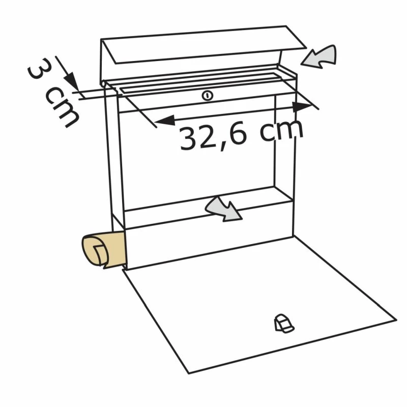 Briefkasten Wandbriefkasten Elegance Weiß RAL 9016 – Bild 3