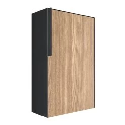 Briefkasten Wandbriefkasten Firona Schwarz RAL 9005 Mit Holzdekor-Front