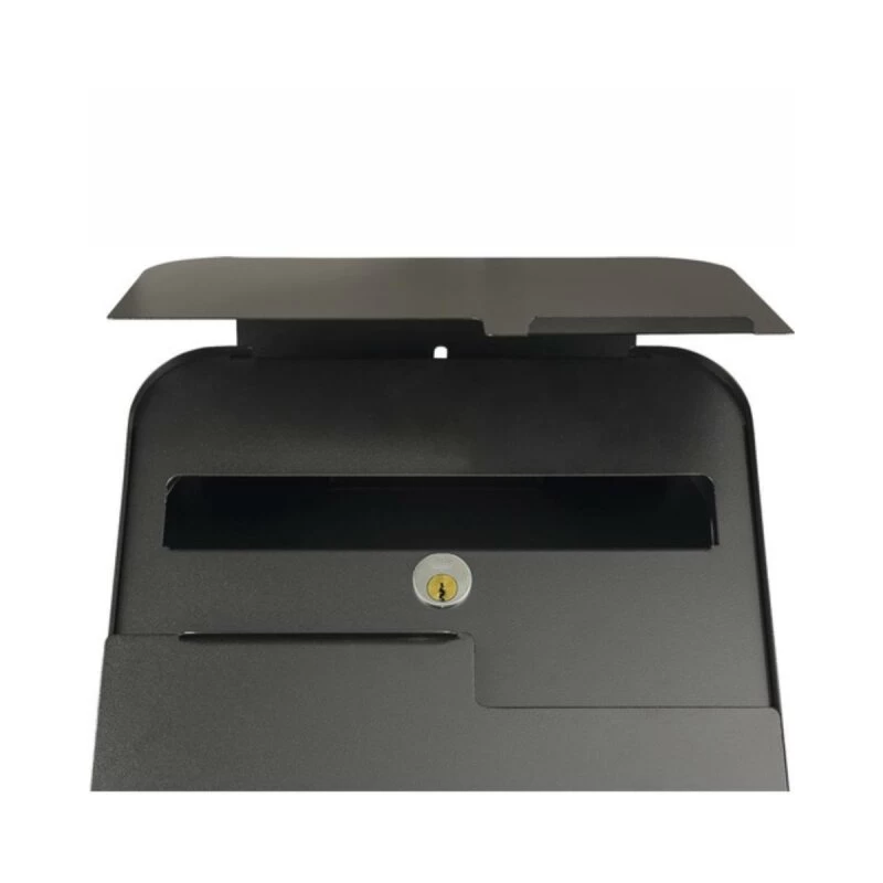 Briefkasten Wandbriefkasten MEFA RETRO 620 Tiefschwarz Struktur RAL 9005 – Bild 3