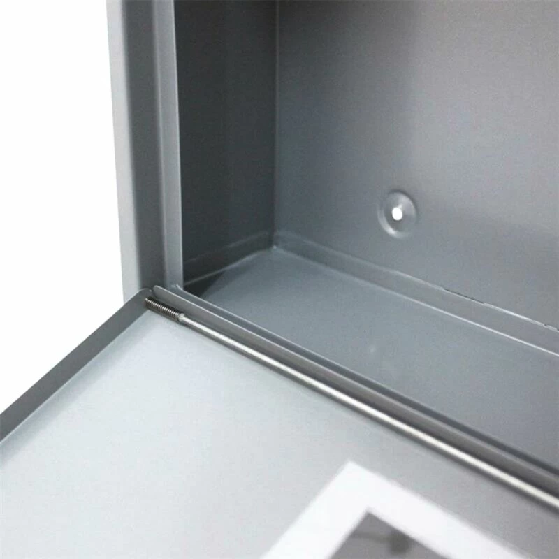 Briefkasten Wandbriefkasten Mit Zeitungsrolle & Sichtfenster Silberfarben – Bild 2