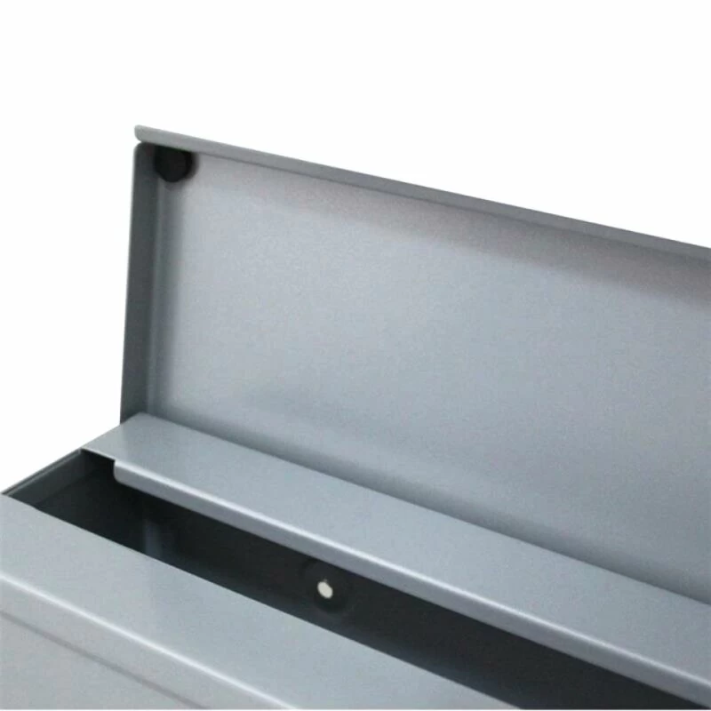 Briefkasten Wandbriefkasten Mit Zeitungsrolle & Sichtfenster Silberfarben – Bild 4