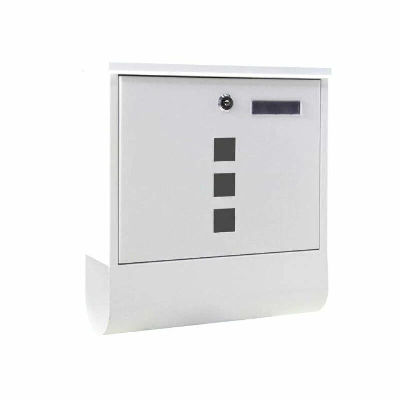 Briefkasten Wandbriefkasten Mit Zeitungsrolle & Sichtfenster Weiss
